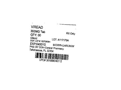 Label Image For 300mg (Viread 300mg (gilead))